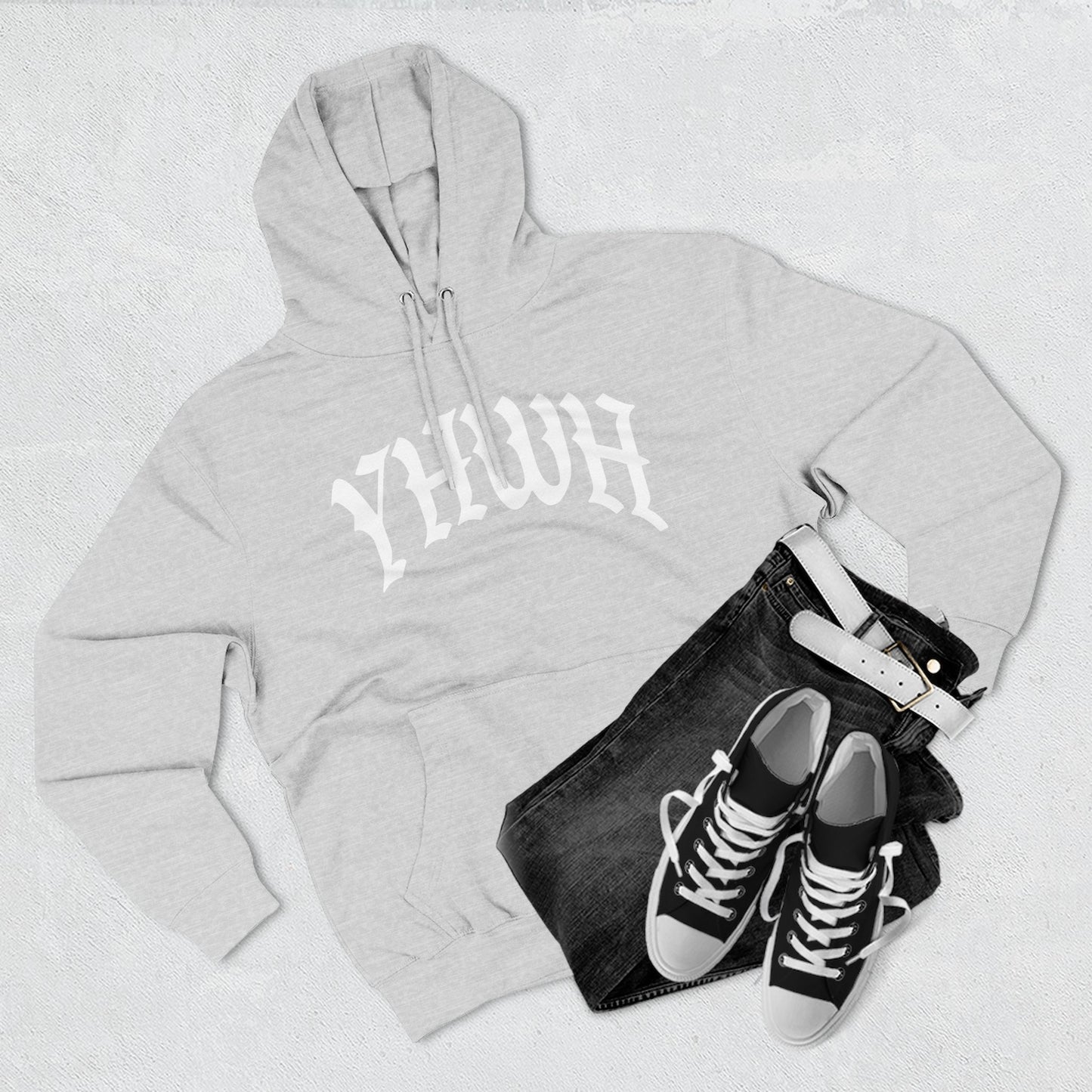 YHWH Cozy Three-Panel Fleece Hoodie - Perfect for Winter Comfort and Casual Style