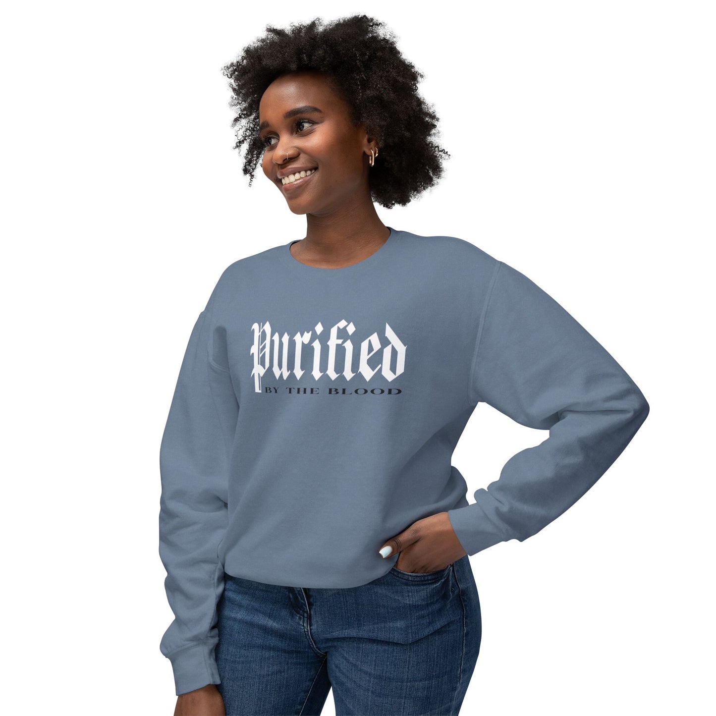 Purified by the Blood - Lightweight Unisex Sweatshirt