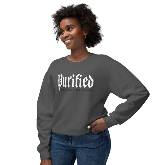 Purified by the Blood - Lightweight Unisex Sweatshirt