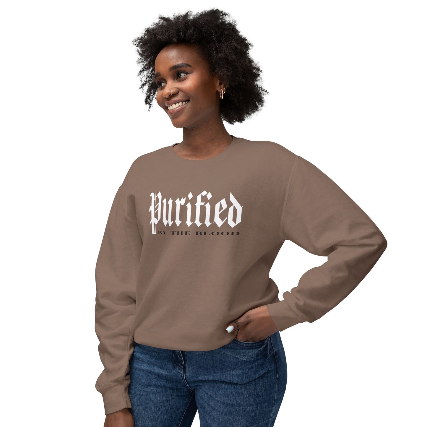 Purified by the Blood - Lightweight Unisex Sweatshirt
