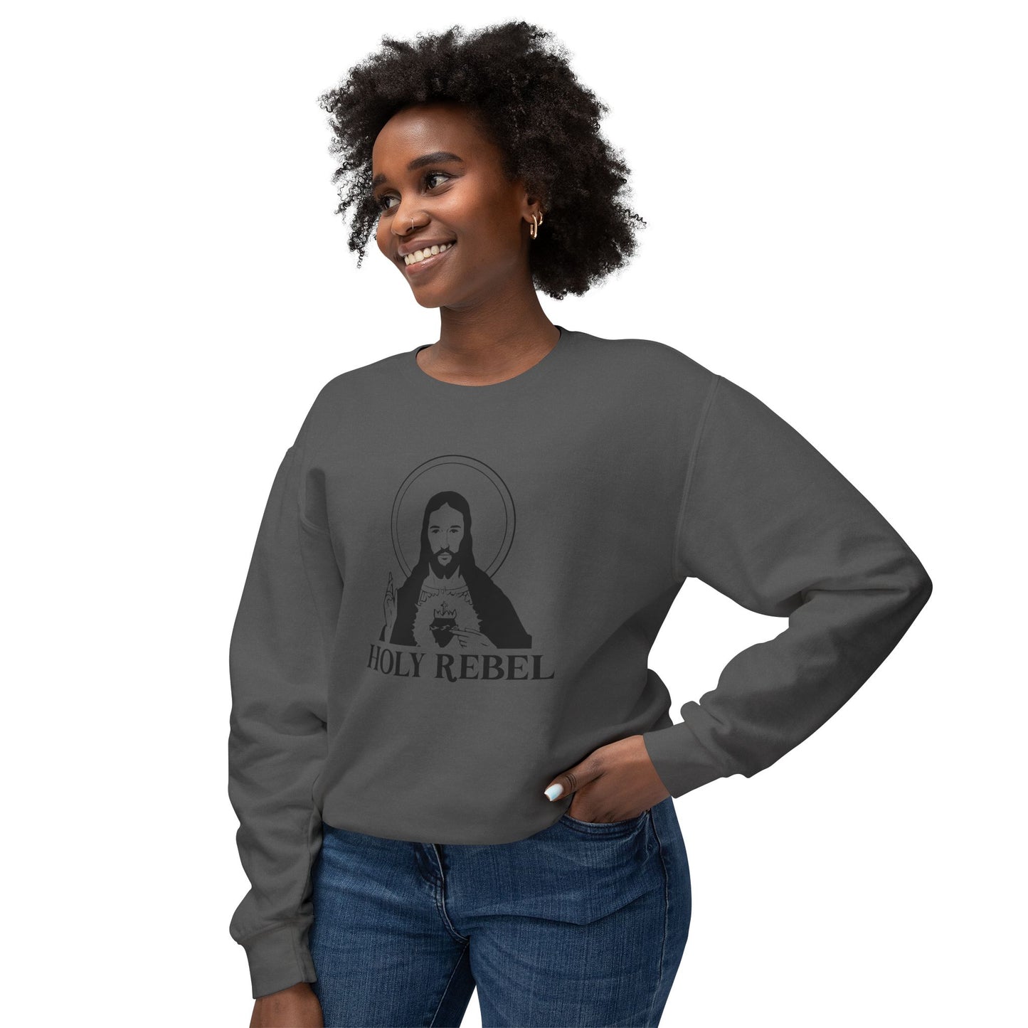 Holy Rebel Unisex Lightweight Crewneck Sweatshirt