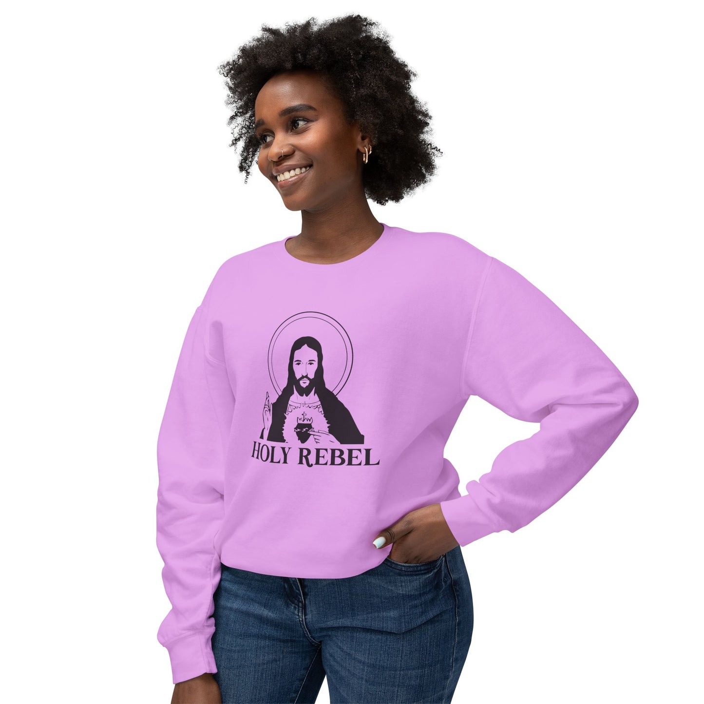 Holy Rebel Unisex Lightweight Crewneck Sweatshirt
