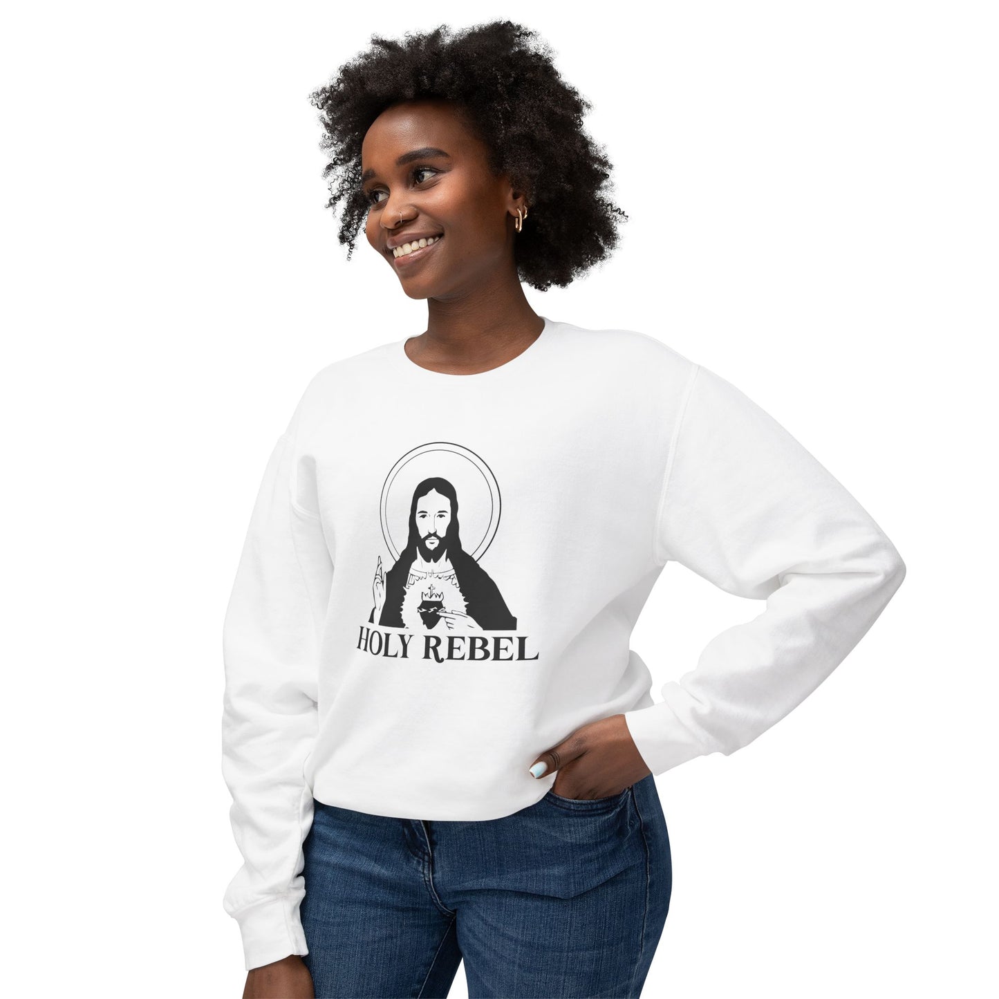 Holy Rebel Unisex Lightweight Crewneck Sweatshirt