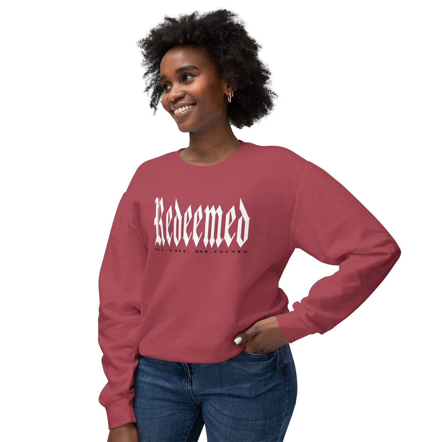 Redeemed by the Blood - Lightweight Unisex Sweatshirt