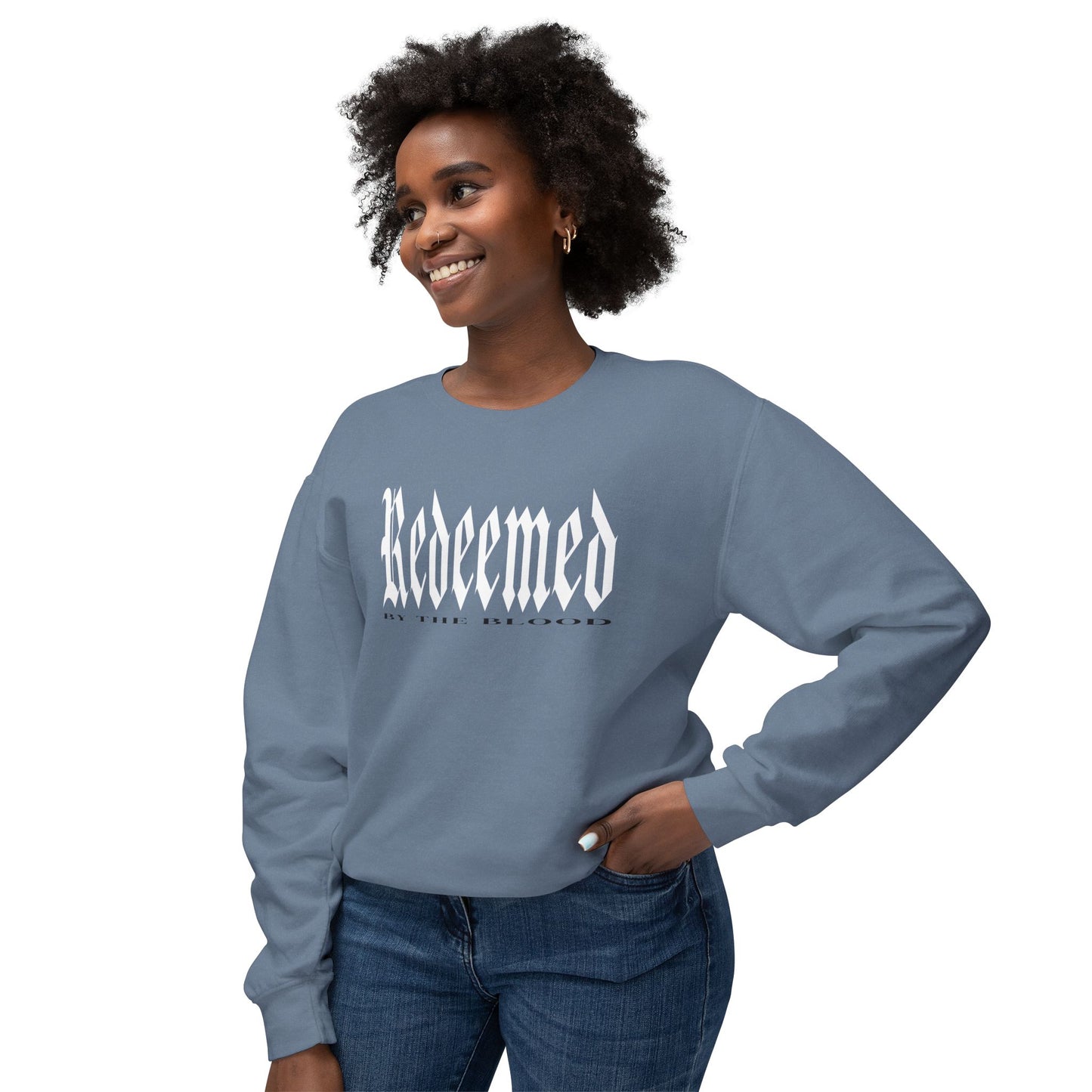 Redeemed by the Blood - Lightweight Unisex Sweatshirt
