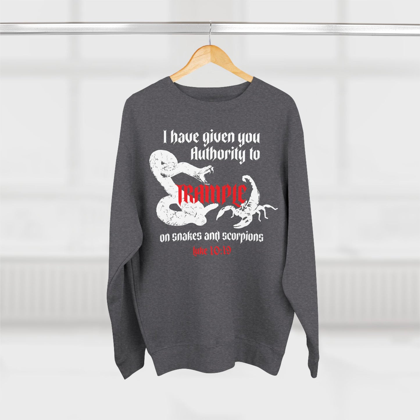 Luke 10:19 Authority Over Serpents Crewneck Sweatshirt