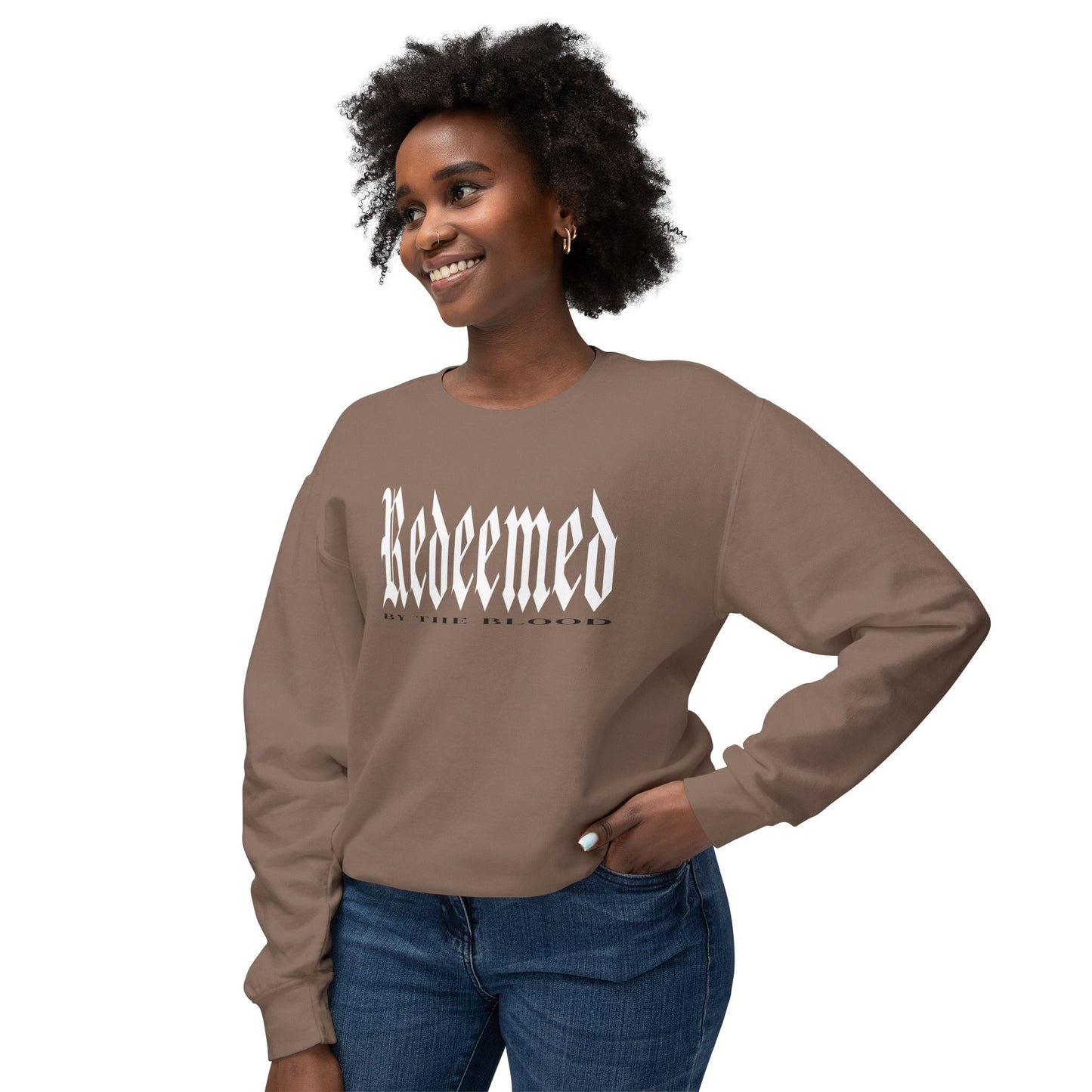 Redeemed by the Blood - Lightweight Unisex Sweatshirt