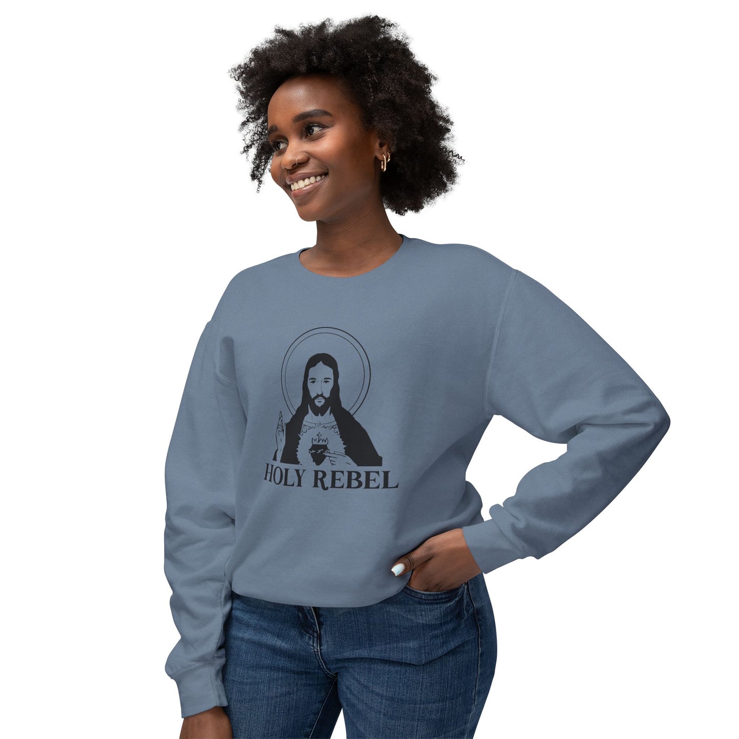 Holy Rebel Unisex Lightweight Crewneck Sweatshirt